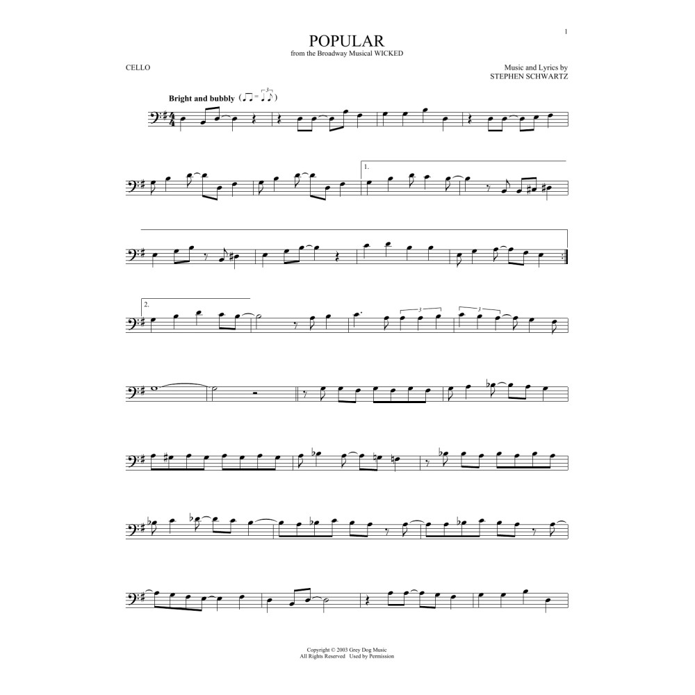 Popular (from Wicked)